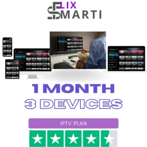 1-Month IPTV Subscription for 3 Devices